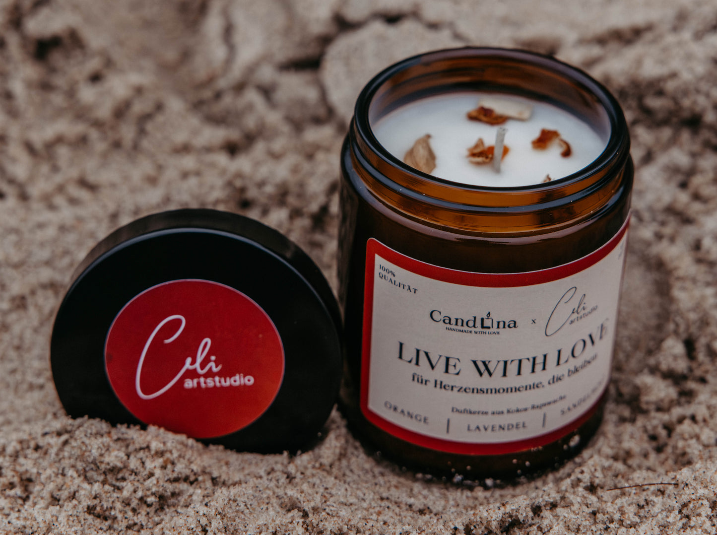 LIVE WITH LOVE Duftkerze Candlina x CeliArtstudio