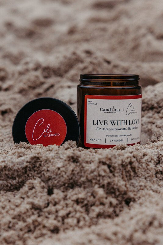 LIVE WITH LOVE Duftkerze Candlina x CeliArtstudio