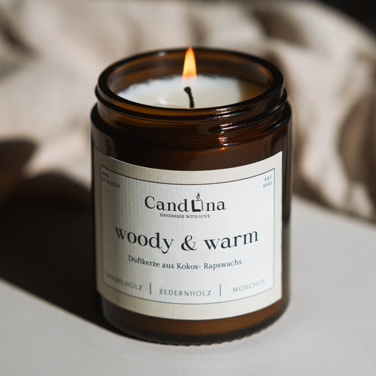 woody & warm Duftkerze